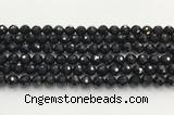 CAA5338 15.5 inches 8mm faceted round black onyx beads wholesale