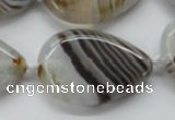 CAA534 15.5 inches 24*35mm flat teardrop madagascar agate beads