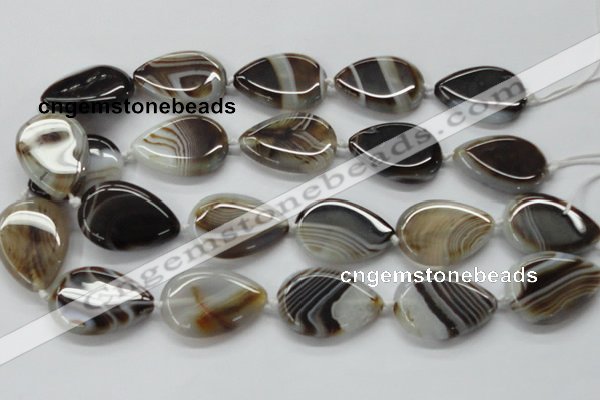 CAA534 15.5 inches 24*35mm flat teardrop madagascar agate beads