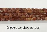 CAA5351 15.5 inches 10*14mm drum agate gemstone beads