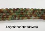 CAA5353 15.5 inches 10*14mm drum agate gemstone beads