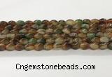 CAA5363 15.5 inches 8*12mm twisted rice agate gemstone beads