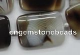 CAA537 15.5 inches 25*35mm rectangle madagascar agate beads