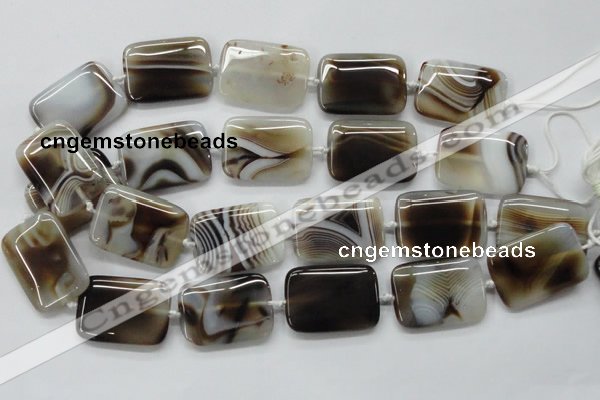 CAA537 15.5 inches 25*35mm rectangle madagascar agate beads