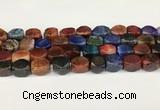 CAA5381 15.5 inches 10*12mm - 11*16mm faceted nuggets agate beads