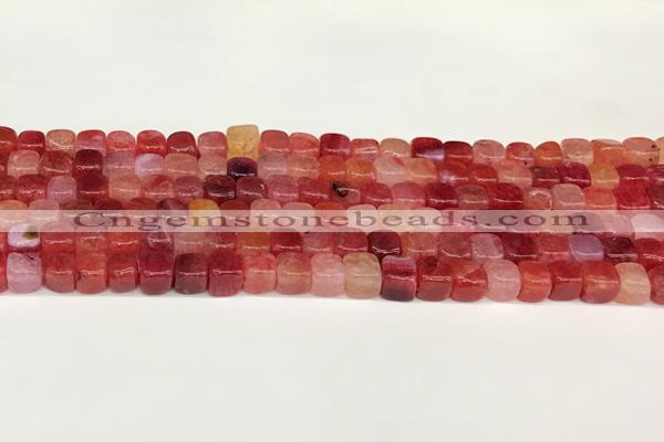 CAA5387 15.5 inches 6*7mm - 8*8mm nuggets agate gemstone beads