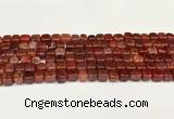 CAA5389 15.5 inches 6*7mm - 8*8mm nuggets agate gemstone beads