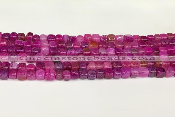 CAA5390 15.5 inches 6*7mm - 8*8mm nuggets agate gemstone beads