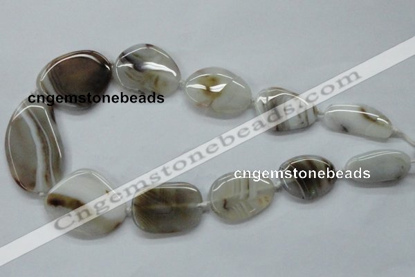 CAA540 15.5 inches 15-30mm*20-45mm freeform madagascar agate beads