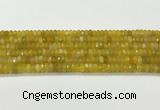 CAA5439 15.5 inches 6*8mm faceted rondelle agate gemstone beads