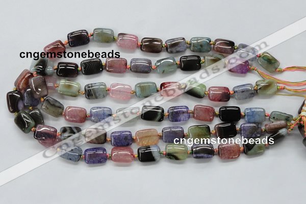 CAA544 15.5 inches 12*16mm rectangle dyed madagascar agate beads