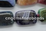 CAA545 15.5 inches 18*25mm rectangle dyed madagascar agate beads