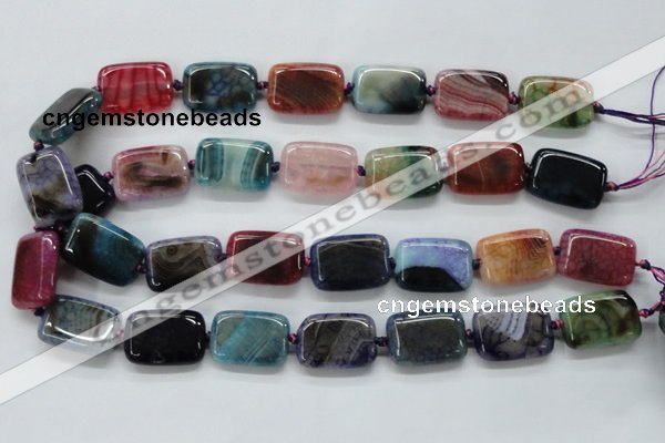 CAA545 15.5 inches 18*25mm rectangle dyed madagascar agate beads