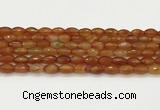 CAA5457 15.5 inches 8*12mm faceted rice agate beads