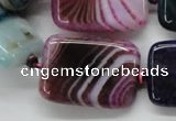 CAA546 15.5 inches 22*30mm rectangle dyed madagascar agate beads