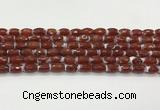 CAA5460 15.5 inches 8*12mm faceted rice agate beads