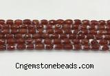 CAA5460 15.5 inches 8*12mm faceted rice agate beads