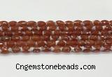 CAA5461 15.5 inches 8*12mm faceted rice agate beads