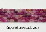 CAA5462 15.5 inches 8*12mm faceted rice agate beads
