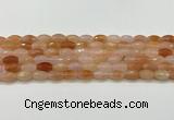 CAA5464 15.5 inches 8*12mm faceted rice agate beads