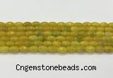 CAA5468 15.5 inches 8*12mm faceted rice agate beads