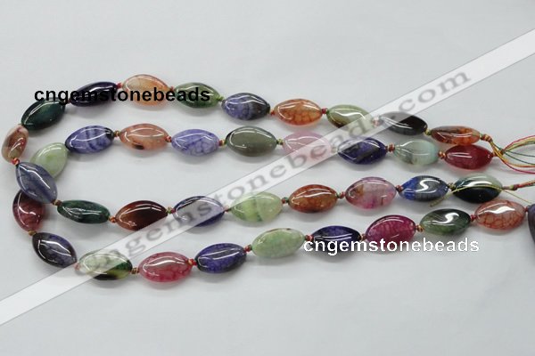 CAA547 15.5 inches 12*20mm marquise dyed madagascar agate beads