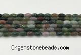 CAA5471 15.5 inches 8*12mm faceted rice agate beads