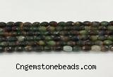 CAA5473 15.5 inches 8*12mm faceted rice agate beads