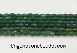 CAA5474 15.5 inches 8*12mm faceted rice agate beads