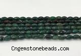 CAA5475 15.5 inches 8*12mm faceted rice agate beads