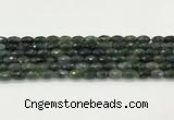 CAA5479 15.5 inches 8*12mm faceted rice agate beads