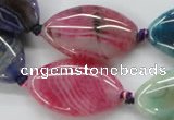 CAA548 15.5 inches 18*30mm marquise dyed madagascar agate beads