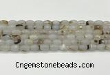 CAA5481 15.5 inches 8*12mm faceted rice agate beads