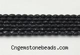 CAA5483 15.5 inches 8*12mm faceted rice agate beads