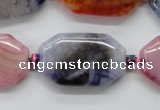 CAA549 15.5 inches 18*30mm octagonal dyed madagascar agate beads