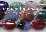 CAA550 15.5 inches 12*16mm oval dyed madagascar agate beads
