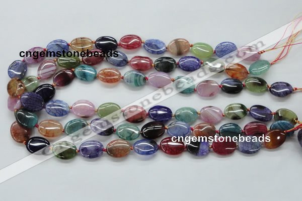 CAA550 15.5 inches 12*16mm oval dyed madagascar agate beads