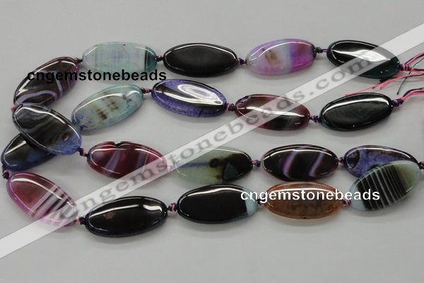 CAA553 15.5 inches 20*40mm oval dyed madagascar agate beads