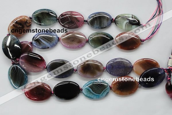 CAA554 15.5 inches 25*35mm oval dyed madagascar agate beads