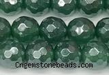 CAA5685 15 inches 6mm faceted round AB-color green agate beads