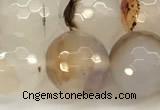 CAA5782 15 inches 10mm faceted round montana agate beads