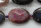 CAA579 15.5 inches 20*30mm faceted oval dragon veins agate beads