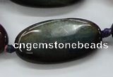 CAA580 15.5 inches 20*40mm faceted oval dragon veins agate beads