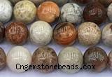 CAA5810 15 inches 6mm round chrysanthemum agate beads