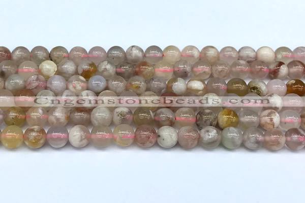 CAA5815 15 inches 6mm round sakura agate beads