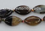 CAA583 15.5 inches 12*19mm marquise dragon veins agate beads