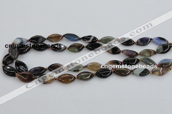 CAA583 15.5 inches 12*19mm marquise dragon veins agate beads