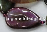 CAA588 15.5 inches 25*40mm faceted teardrop dragon veins agate beads