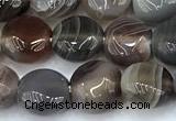 CAA5890 15 inches 8mm coin botswana agate gemstone beads