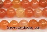 CAA5924 15 inches 6mm round red botswana agate beads